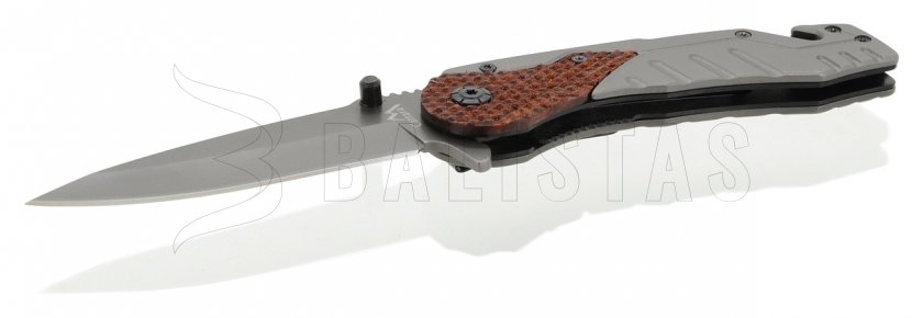 Coltello pieghevole Wood con blocco 21 cm