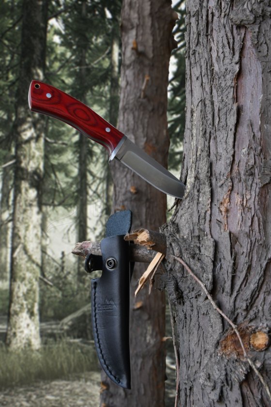 Pugnale Trapper 21 cm con fodero in pelle