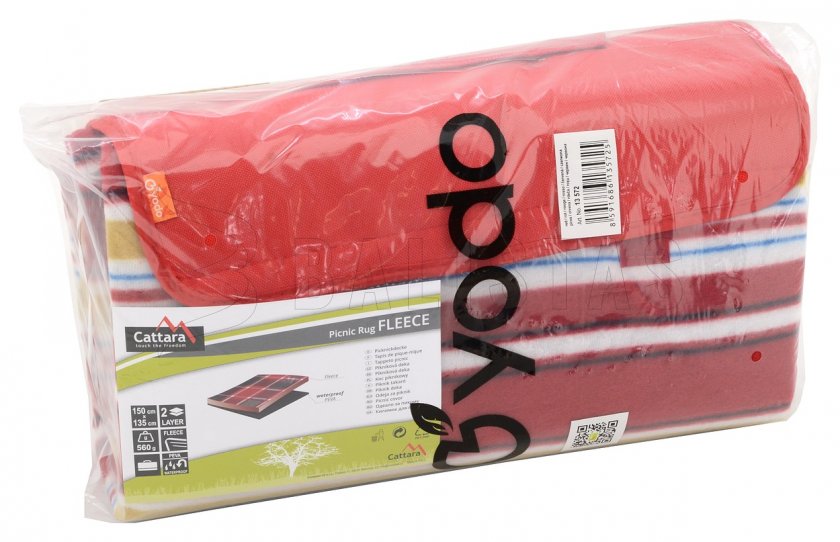 Coperta da picnic Fleece 150x135 cm rossa