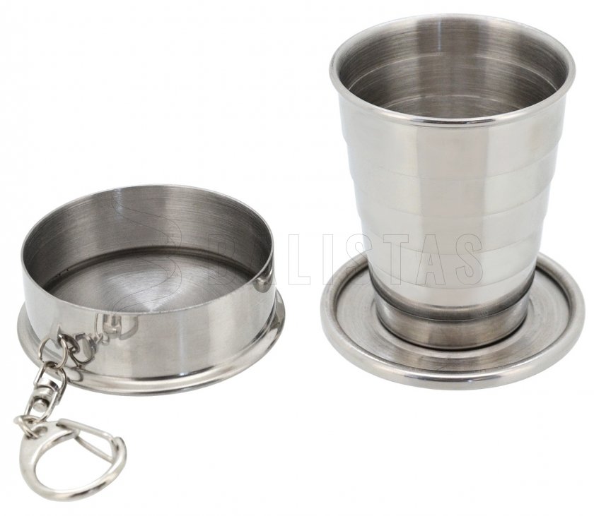 Bicchiere pieghevole in acciaio inox 60 ml