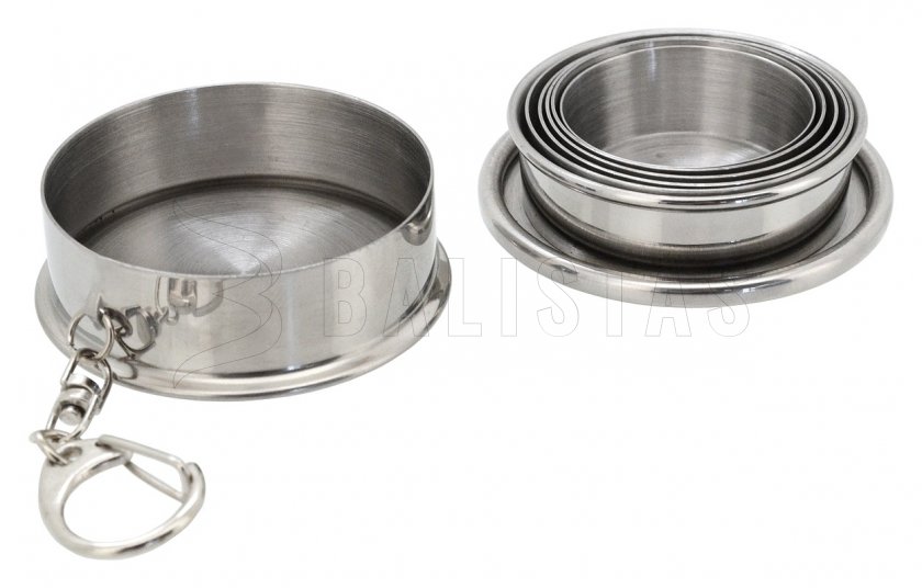 Bicchiere pieghevole in acciaio inox 60 ml