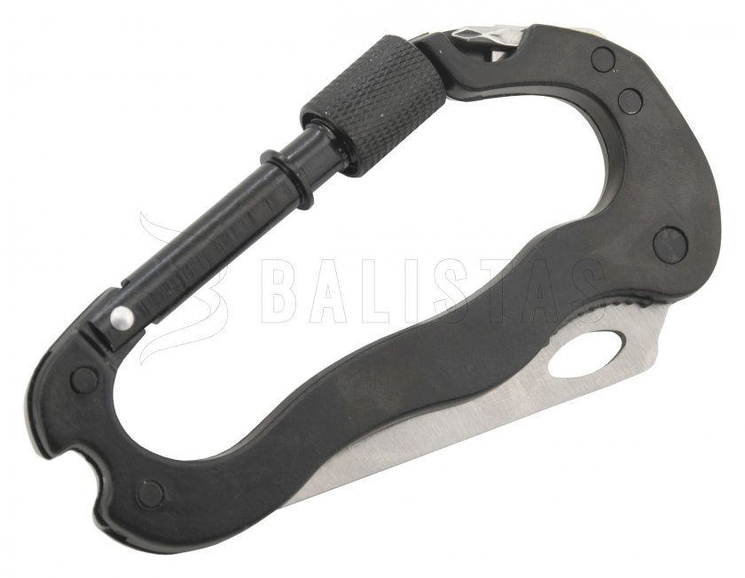 Moschettone multifunzione tutto metallo 5in1