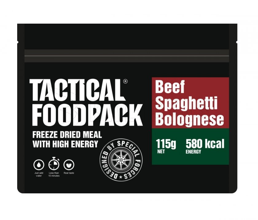 Cibo disidratato - spaghetti alla bolognese con manzo Tactical Foodpack