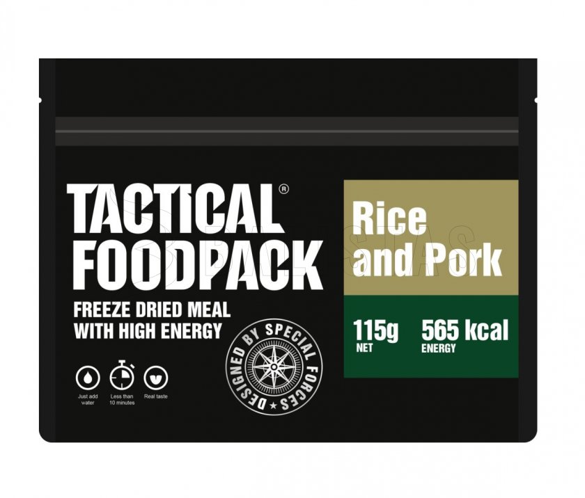 Cibo disidratato - riso con carne di maiale Foodpack tattico