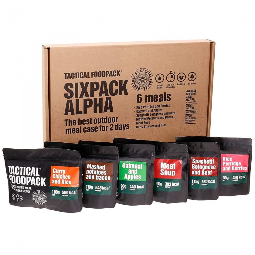Set 6x MRE cibo disidratato - Tactical Six Pack Alpha Tactical Foodpack
