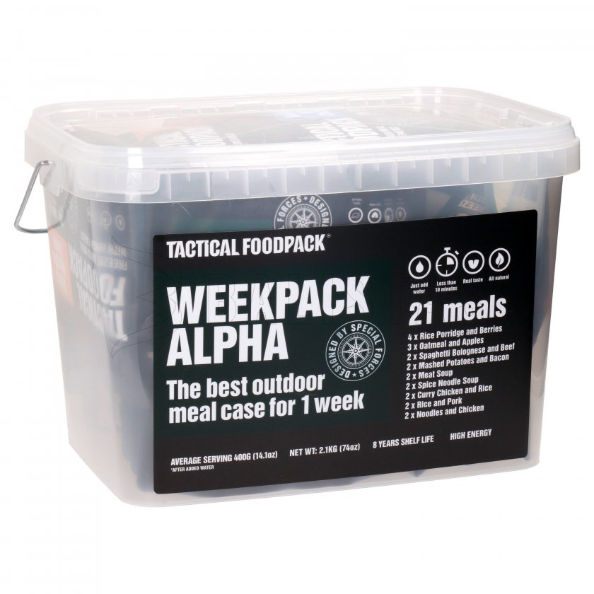 Set 21x Survival MRE cibo disidratato - Weekpack Alpha Tactical Foodpack