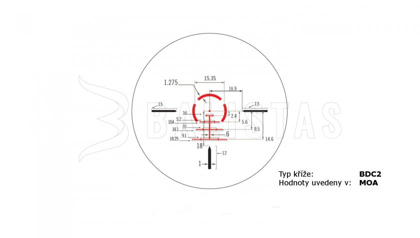 Cannocchiale da puntamento Vortex Strike Eagle 1-8x24 BDC2