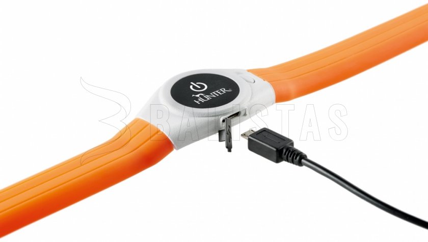 Collare luminoso Hunter Yukon LED 20-63cm arancione