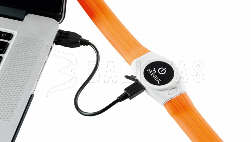 Collare luminoso Hunter Yukon LED 20-63cm arancione