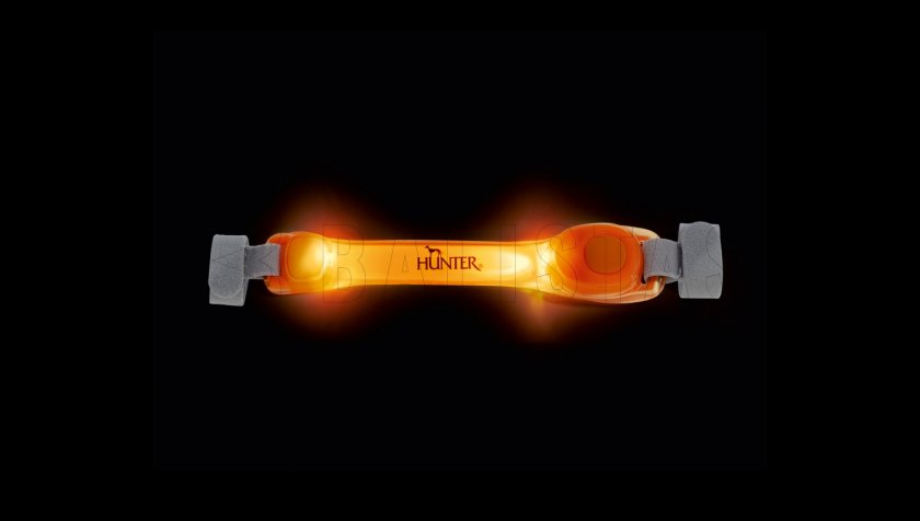 Ciondolo a collare LED arancione Hunter