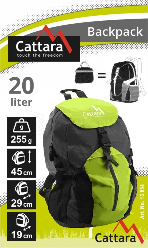 Zaino Cattara 20l pieghevole