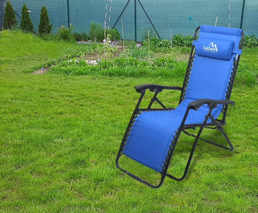 Sedia da campeggio reclinabile Cattara LIVORNO blu
