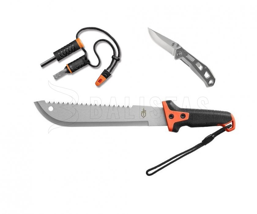 Set Gerber Overcome – machete, coltello, acciarino