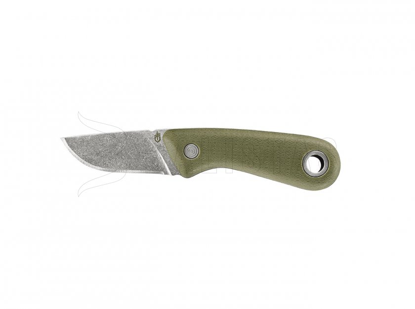 Coltello Gerber Vertebrae Compact con lama liscia, verde