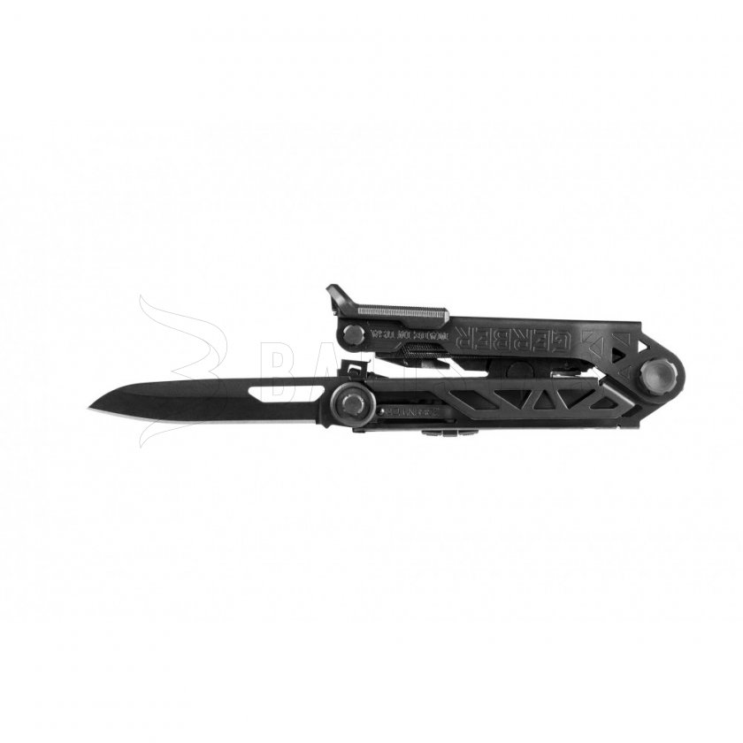Pinza multifunzione Gerber Center-Drive nera con inserti, fodero in nylon