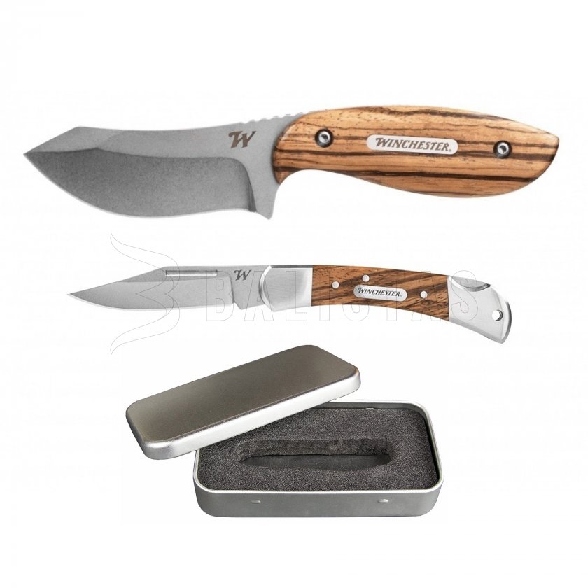 Set coltelli Winchester Barrens + Lasso in scatola regalo