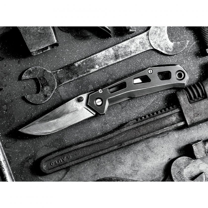 Set Gerber Coltello Airlift Silver + Portafoglio Barbill Wallet Silver 5