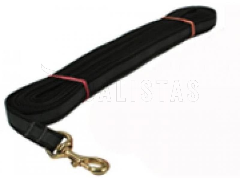 Longhina Dogtrace moschettone in ottone 12mm, 10m nero