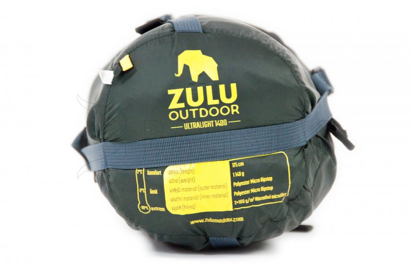 Sacco a pelo Zulu Ultralight 1400 185cm nero