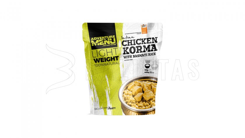Korma di pollo con riso basmati Menu Avventura Leggero