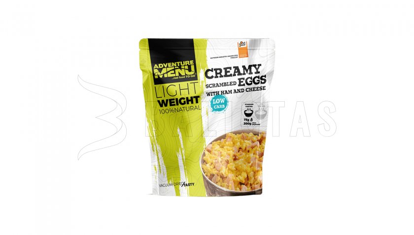 Uova strapazzate cremose con prosciutto e formaggio Adventure Menu Lightweight