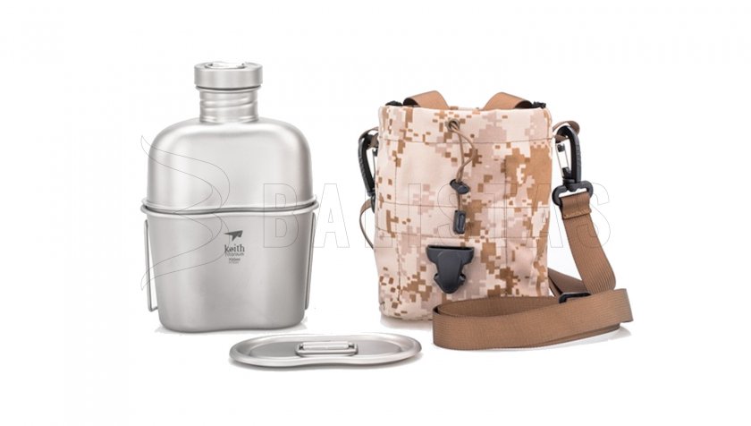 Set da cucina in titanio Keith Canteen Mess Kit