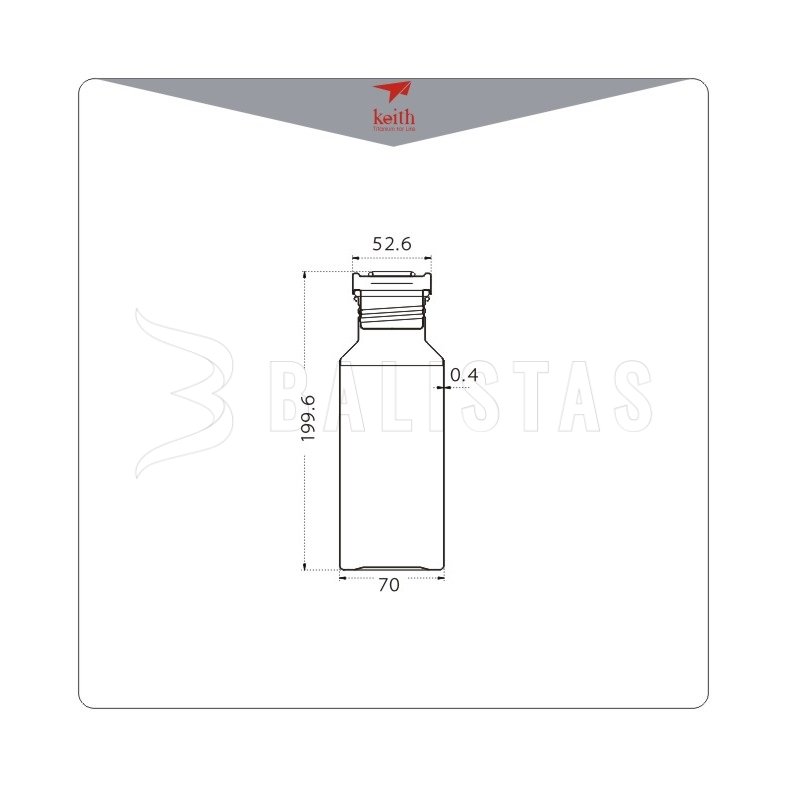 Borraccia in titanio Keith Sport Bottle 550ml