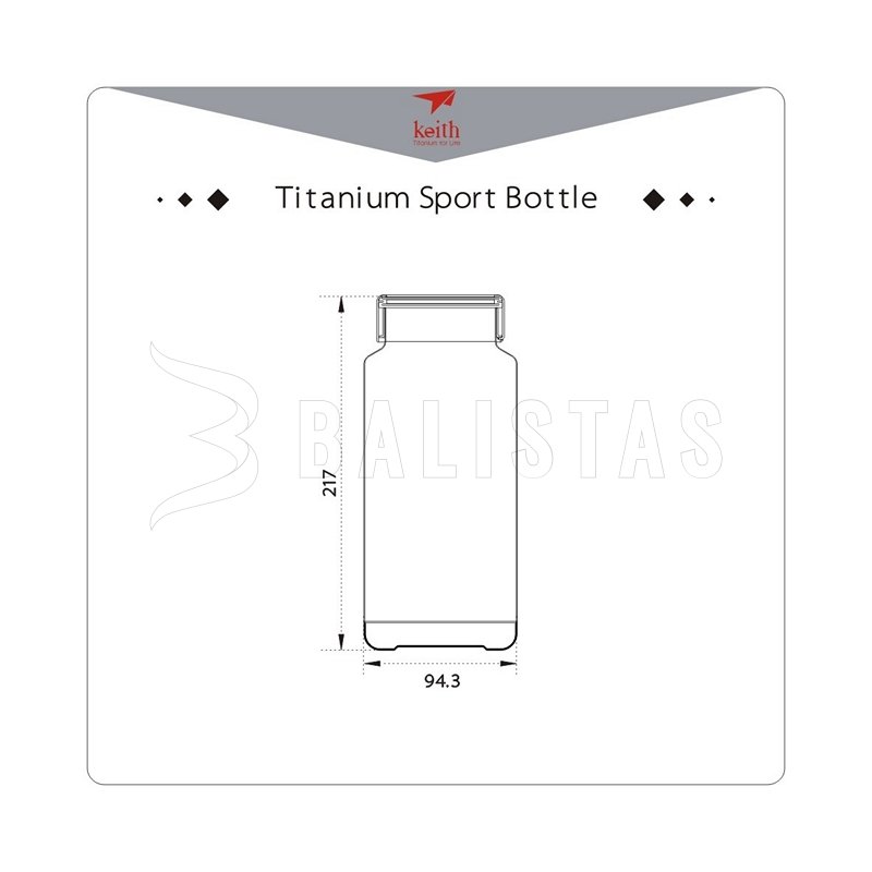 Borraccia in titanio Keith Sport Bottle 1200ml