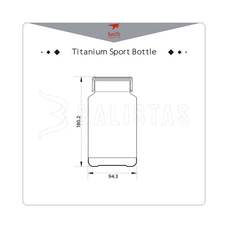 Borraccia in titanio Keith Sport Bottle 900ml