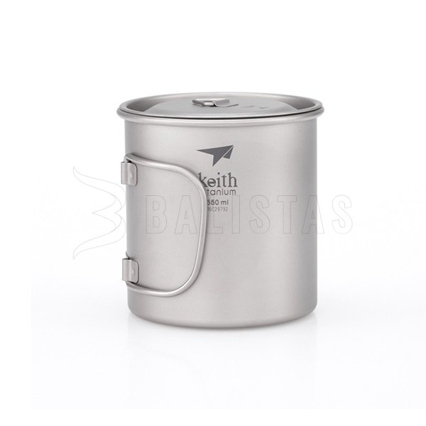 Tazza in titanio Keith con coperchio 550ml