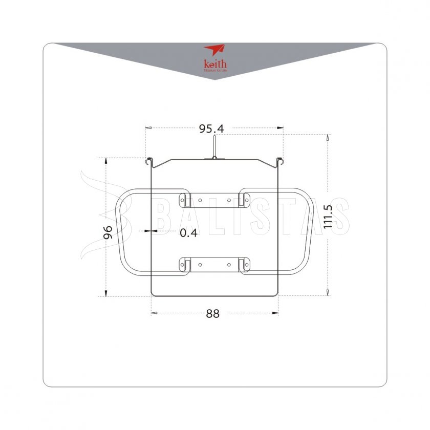 Tazza in titanio Keith con coperchio 550ml
