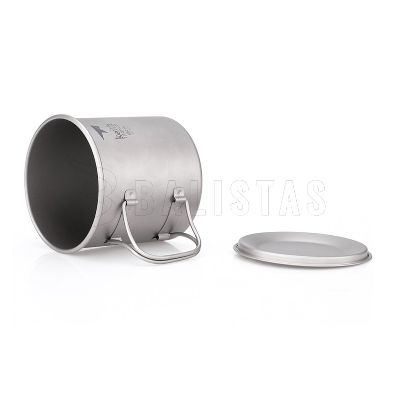 Tazza in titanio Keith con coperchio 650ml