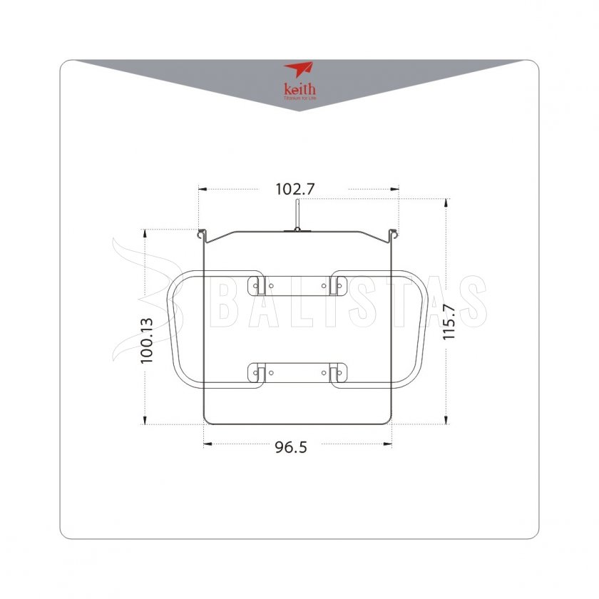 Tazza in titanio Keith con coperchio 650ml