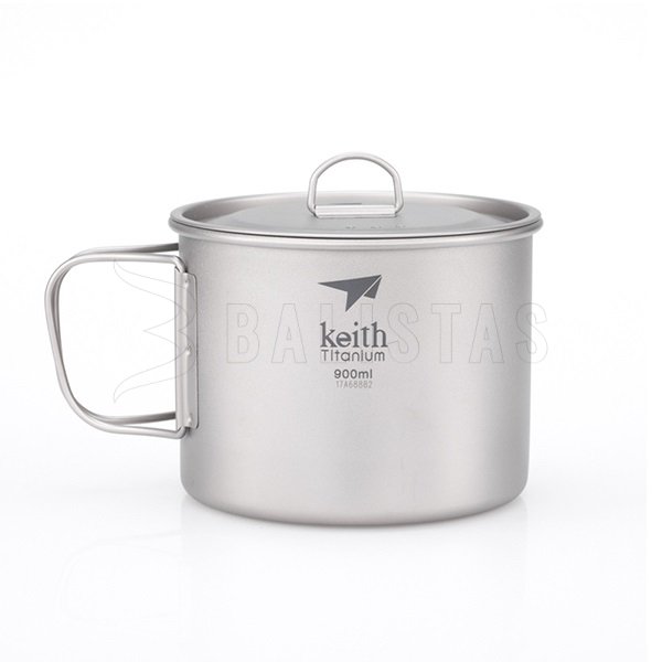 Tazza in titanio Keith con coperchio 900ml
