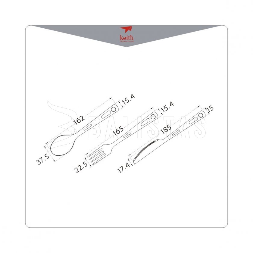 Set posate in titanio Keith Cutlery Set