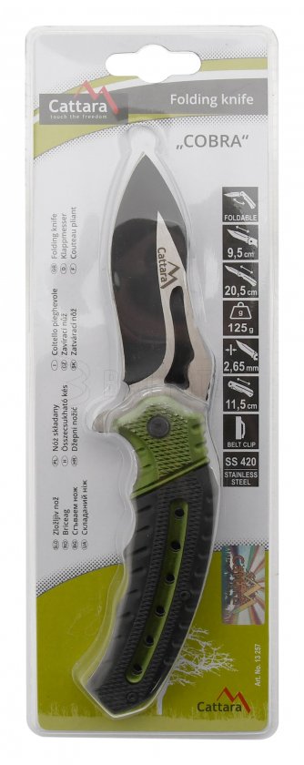 Coltello tascabile Cattara Cobra verde