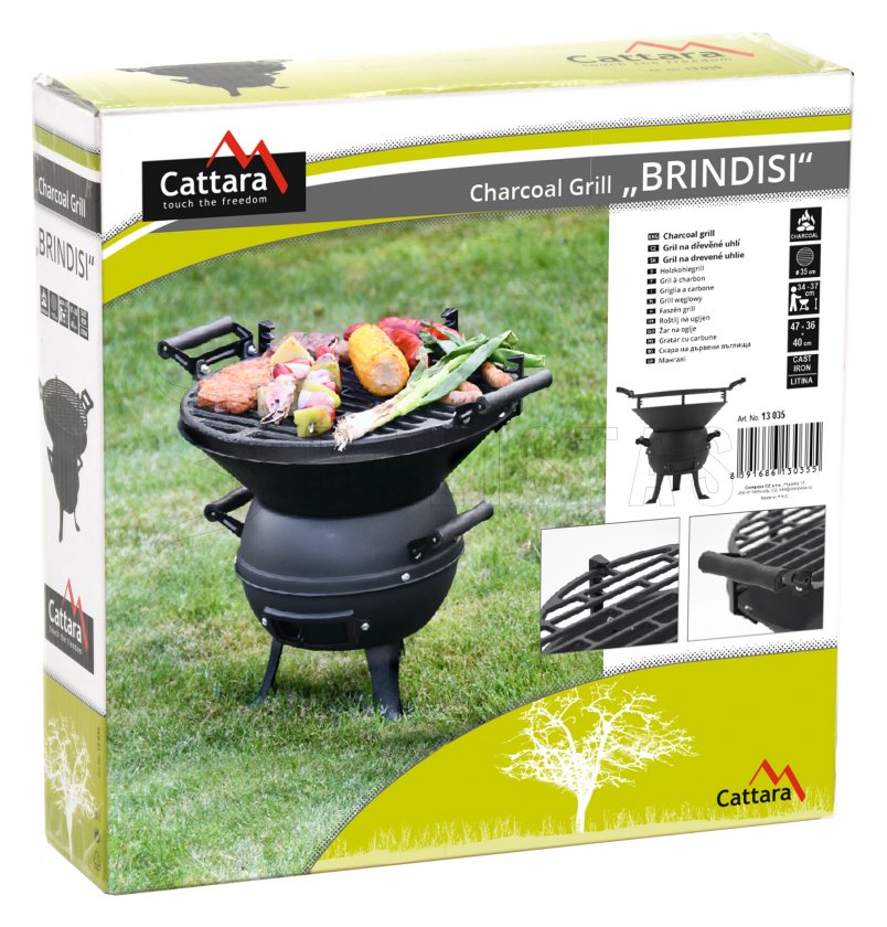 Griglia a carbone di legna in ghisa Cattara Brindisi 35cm