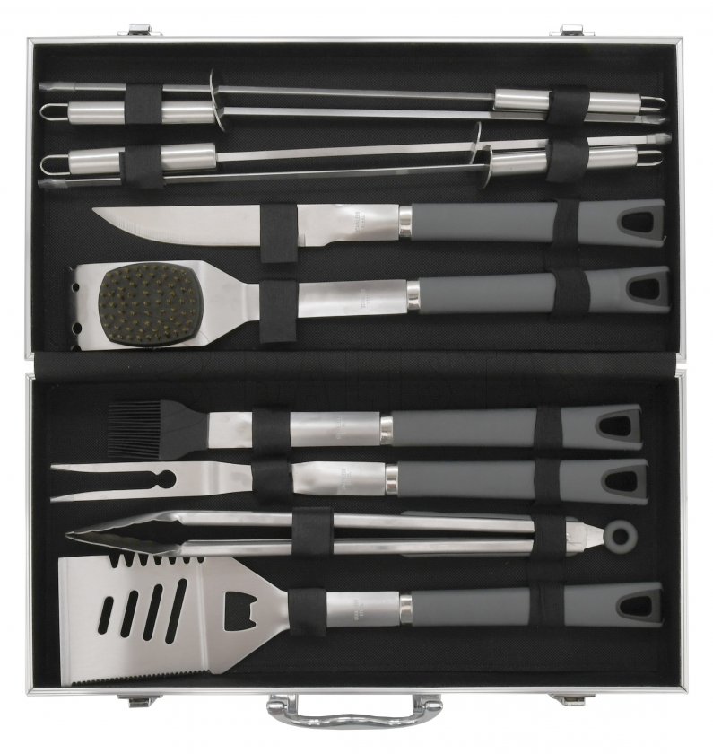 Set utensili da grill Cattara Grey Line set 11 pz