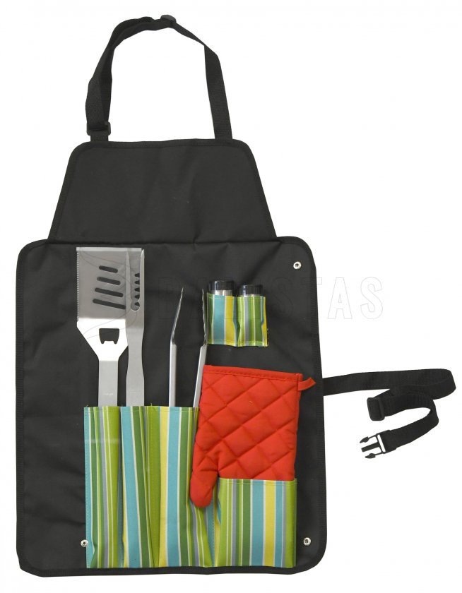 Set di utensili per barbecue Cattara 7 pezzi