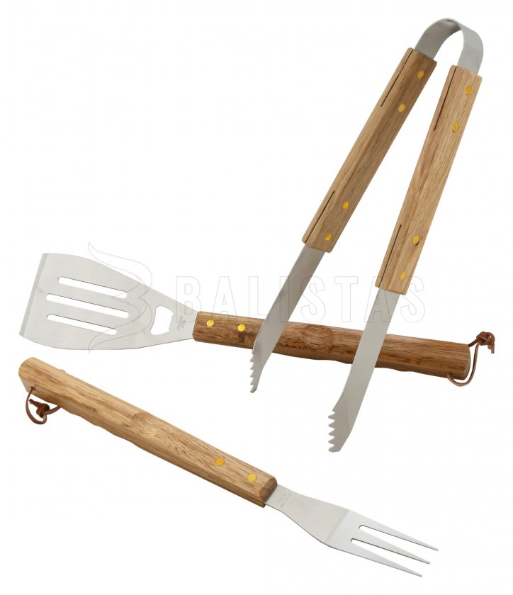 Set utensili per grigliata Cattara Wood set 3pz