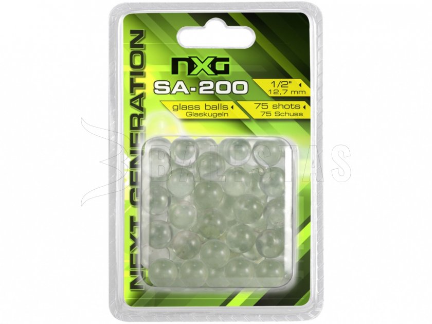 Pallini di vetro per fionda NXG SA-200 12,7mm 75pz