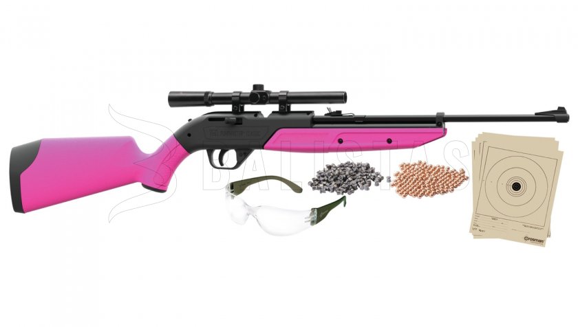 Carabina ad aria Crosman Pumpmaster 760 SET 4,5mm rosa