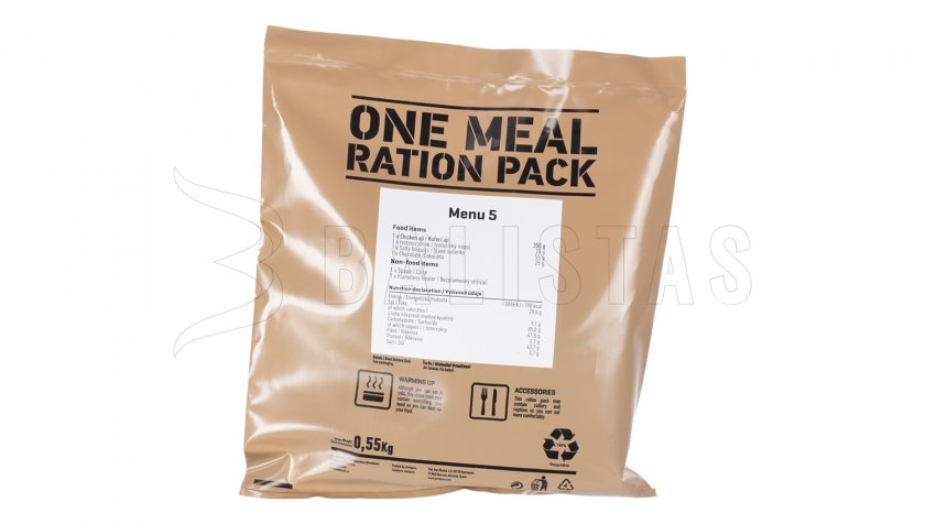 MRE One Meal, Menu V – Pollo aji