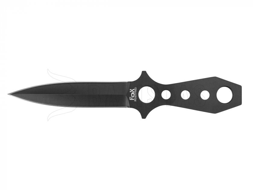 Coltello da lancio Fox Outdoor 22,5cm con fodero, nero