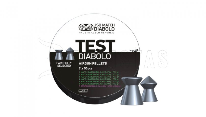 Diabolo JSB Match Test Light Weight 4,5mm 350pz