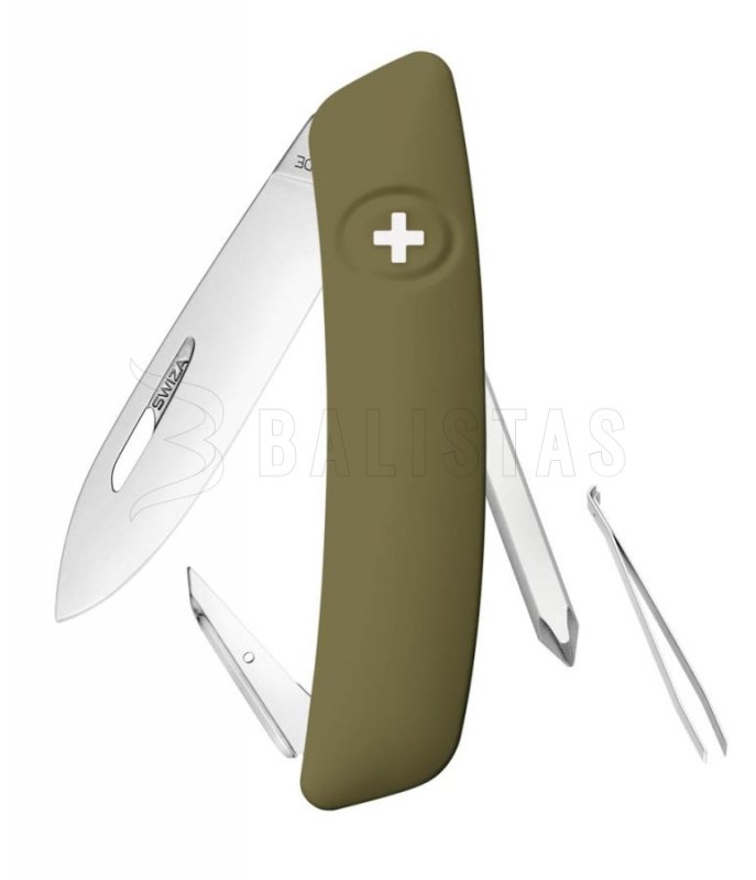 Coltello tascabile svizzero Swiza D02 oliva