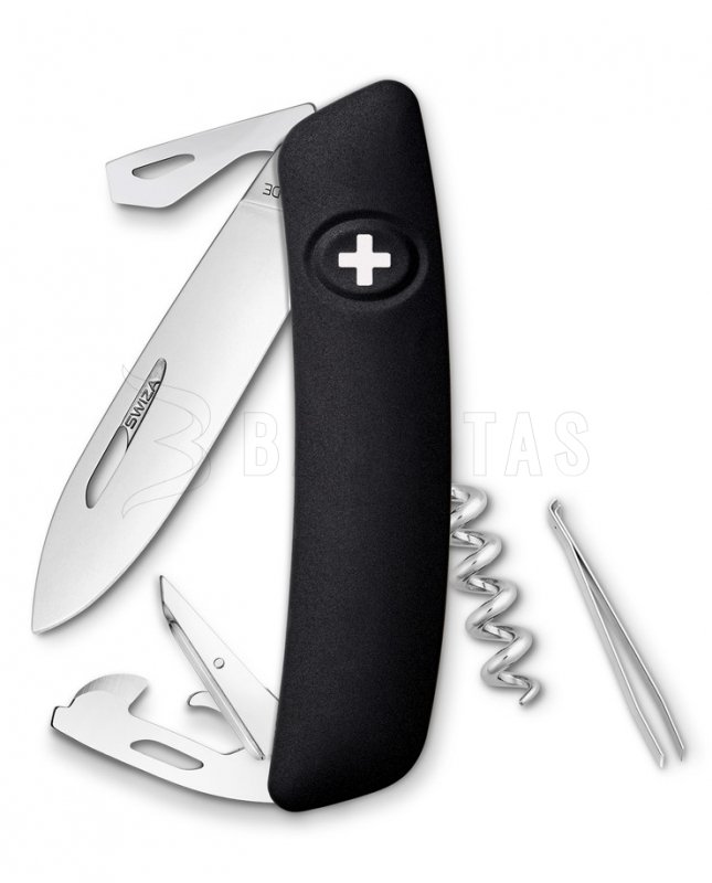 Coltellino svizzero tascabile Swiza D03 nero
