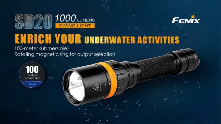 Torcia LED subacquea Fenix SD20