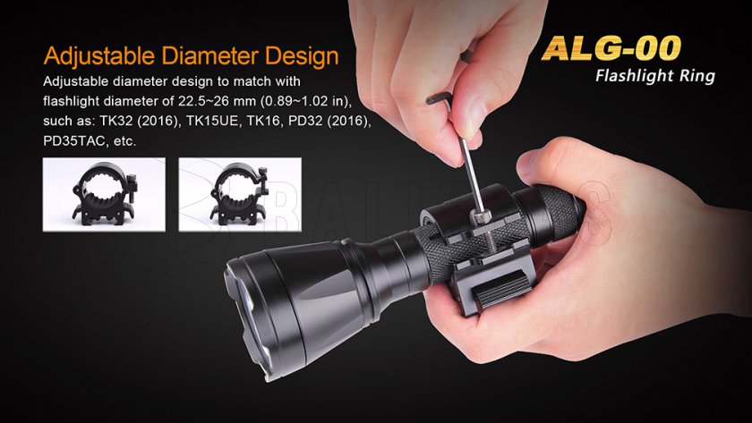 Attacco per torcia su slitta da 22mm Fenix ALG-00