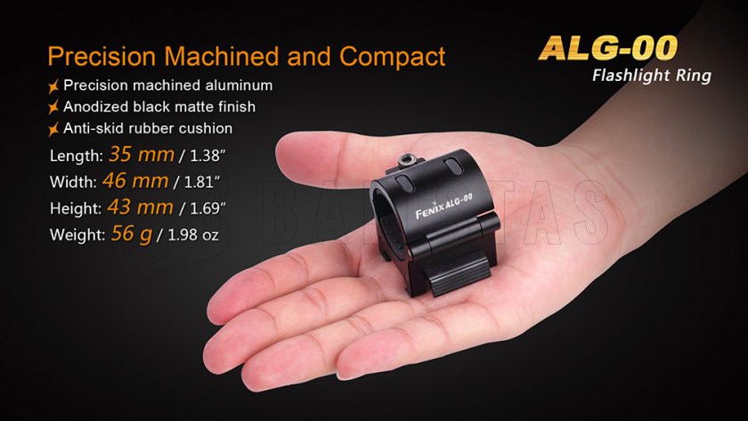 Attacco per torcia su slitta da 22mm Fenix ALG-00